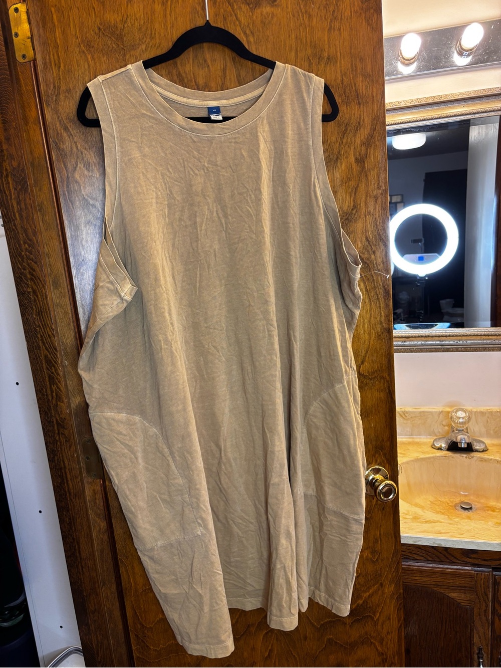 Old Navy gold/brown tank dress with pockets
